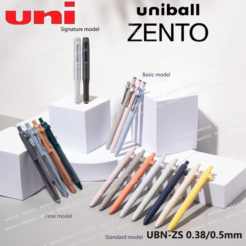 Гелевые ручки-роллеры Uniball ZENTO, стандартная модель 0,38-05, быстросохнущая, устойчивая к размазыванию чернильная ручка для письма, школьные принадлежности