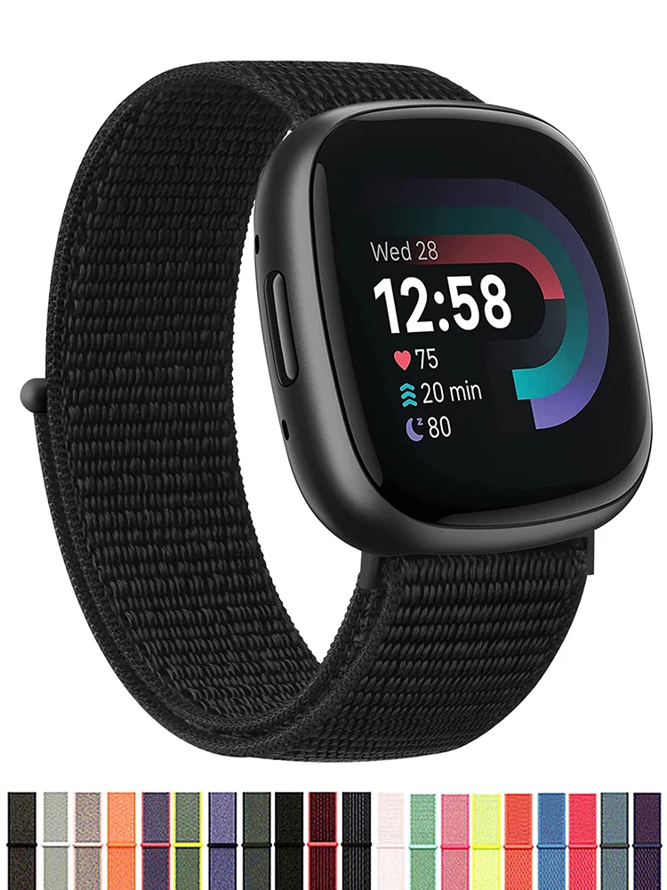 Ремешок нейлоновый для смарт-часов Fitbit Versa 3, сменный мягкий воздухопроницаемый спортивный браслет-петля, Браслет для Fitbit Sense 2