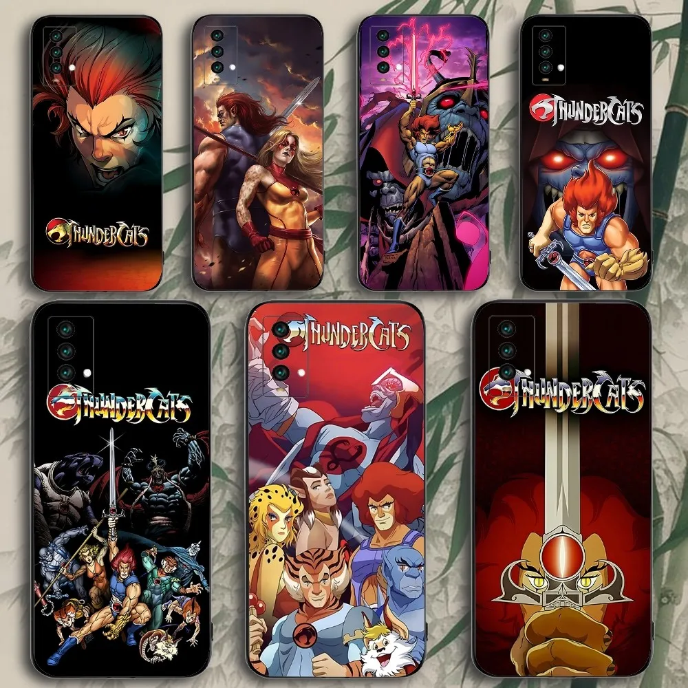 Чехол для телефона Game T-ThunderCats для Xiaomi 11 Redmi Note 11 5G 8T 9A 9 10T Note 8 Pro Note 9 12SUltra, черный чехол