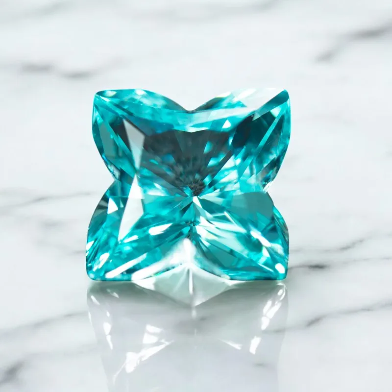 Выращенный в лаборатории Paraiba неоновый синий цвет Quincunx VVS1 драгоценный камень для DIY подвески материалы для изготовления ювелирных изделий на выбор сертификат AGL Украшения и аксессуары