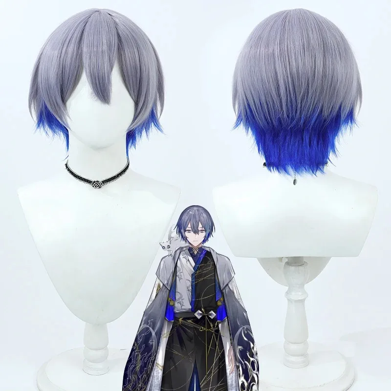 Фото Nijisanji Vtuber Koyanagi Rou Косплей Светло-фиолетовый Синий Термостойкие синтетические волосы Хэллоуин Вечеринка Ролевая игра x;3,v'6.f;9, №2