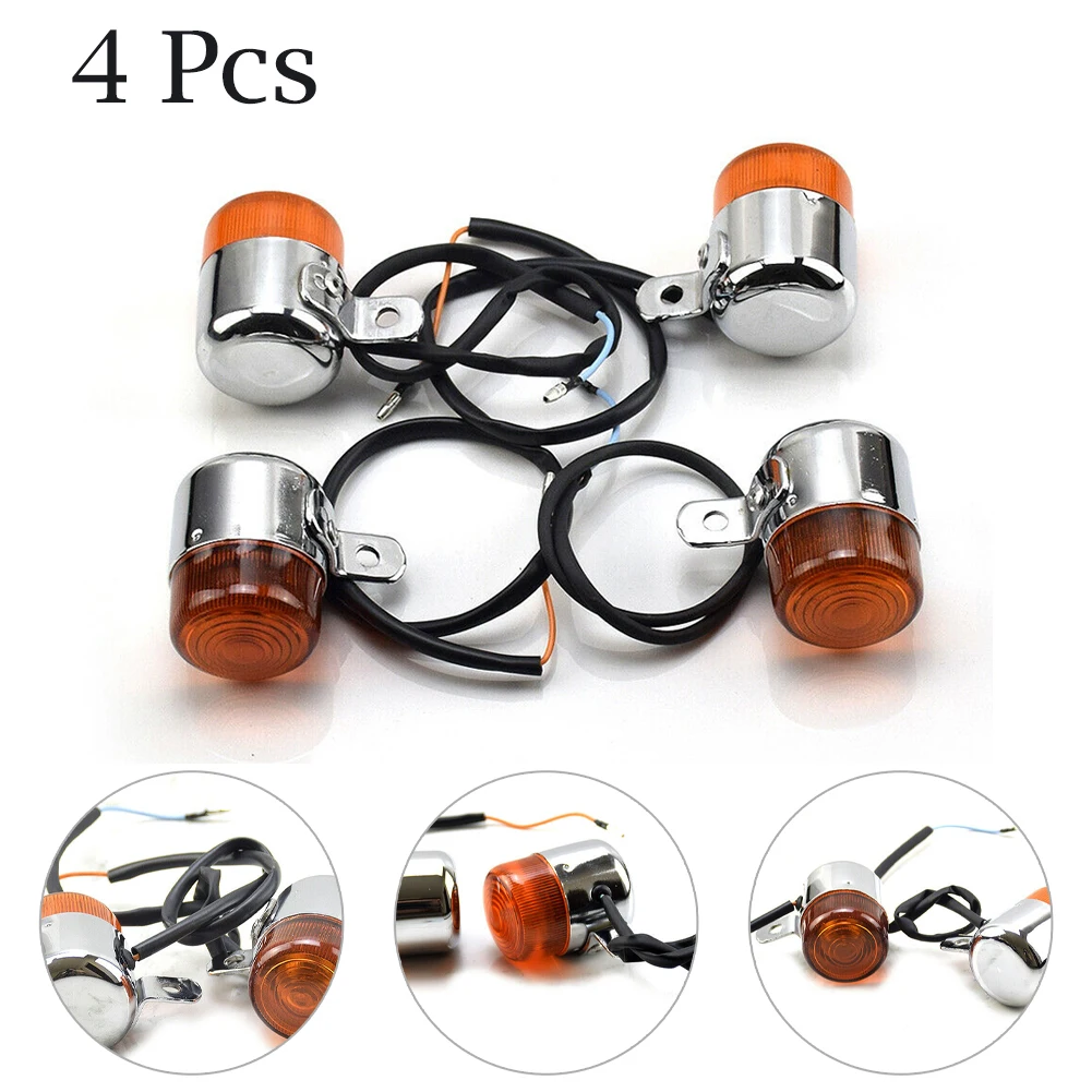 4 шт., поворотные сигнальные лампы для мотоциклов Honda Chaly Dax Cf50, Cf70, Ct70, St50, St70, St90, Z50 12 В 10 Вт