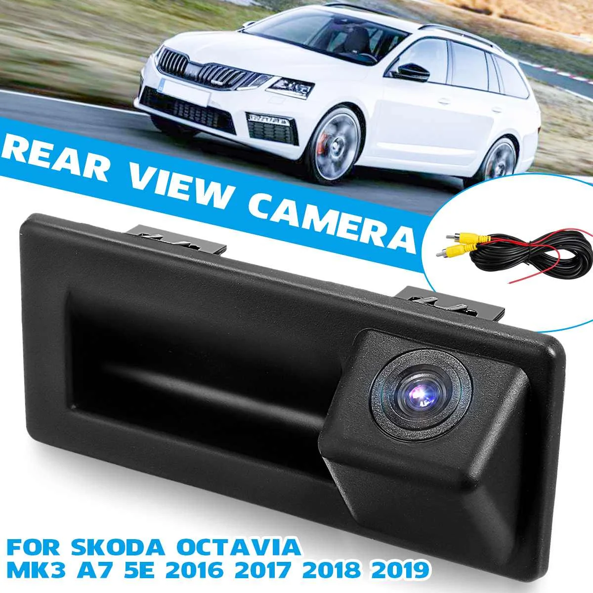 Камера заднего вида HD для Skoda Octavia A7 MK3 5E 2016 2017 2018 Superb 3