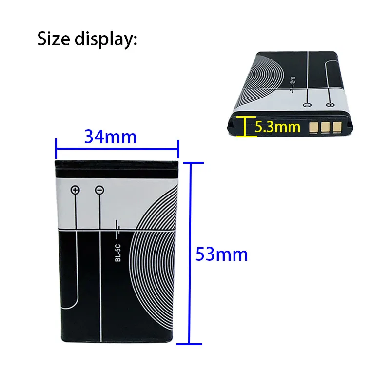 Фото Аккумулятор BL-5C емкостью 1200 мАч, зарядка для Nokia BL-5C 3,7 В 3,8 Втч, аккумулятор для телефона, сменный аккумулятор для телефона, динамика, радио №5