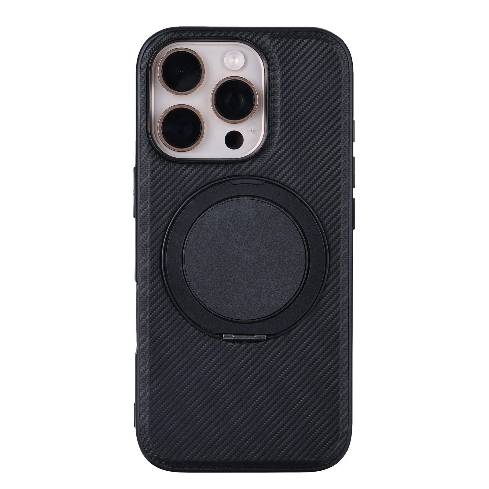 Фото Чехол-подставка с магнитным кольцом из кевлара для iPhone 16, 15, 14, 13 Pro Max Plus, противоударный чехол в стиле милитари 360 °   Демпфирующий вращающийся чехол Magsafe №4