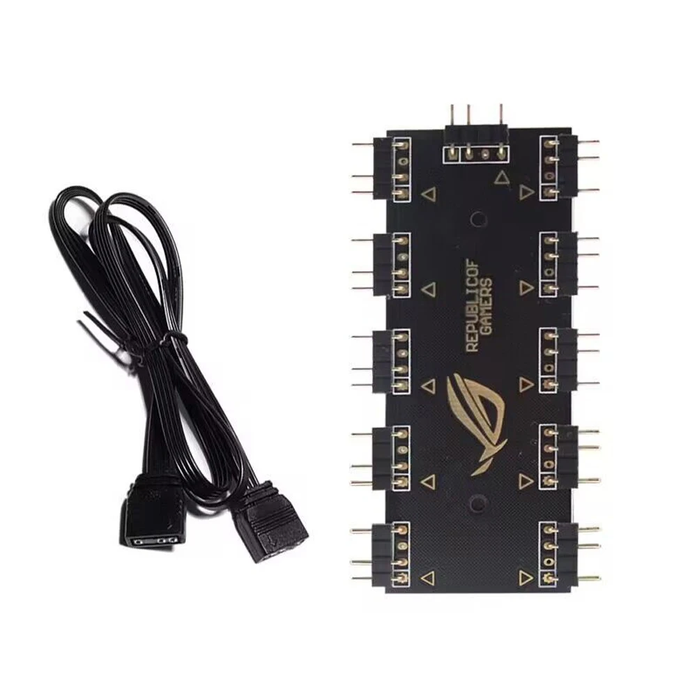 Фото Разветвитель для ASUS AURA SYNC RGB, 5 В, 3/4 контактов, адаптер питания SATA №2