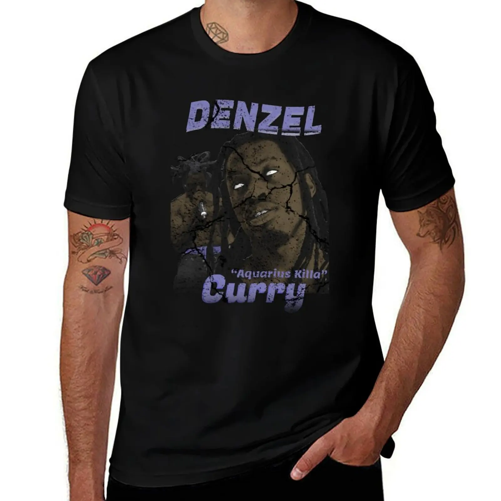 Винтажная футболка в стиле хип-хоп Denzel Curry, мужская роскошная мужская футболка, футболка