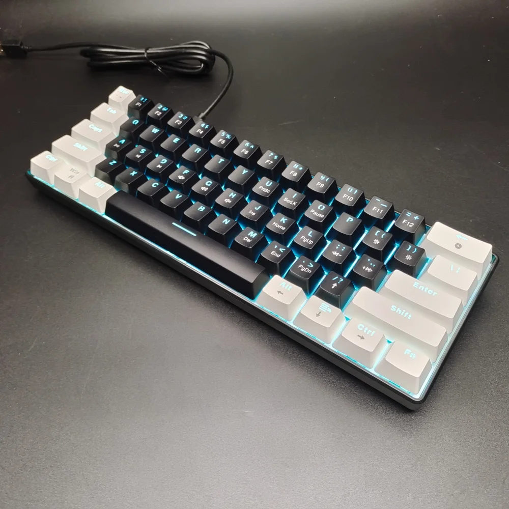 Высококачественная игровая мини-клавиатура 60%, компактная клавиатура с RGB-подсветкой, эргономичная Механическая офисная механическая клавиатура для игр