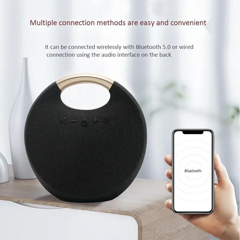 Новейший домашний мини-портативный динамик, беспроводной Bluetooth 5,0, сабвуфер, звуковая панель, телевизор, поддержка TF USB FM AUX, небольшой уличный радиоплеер