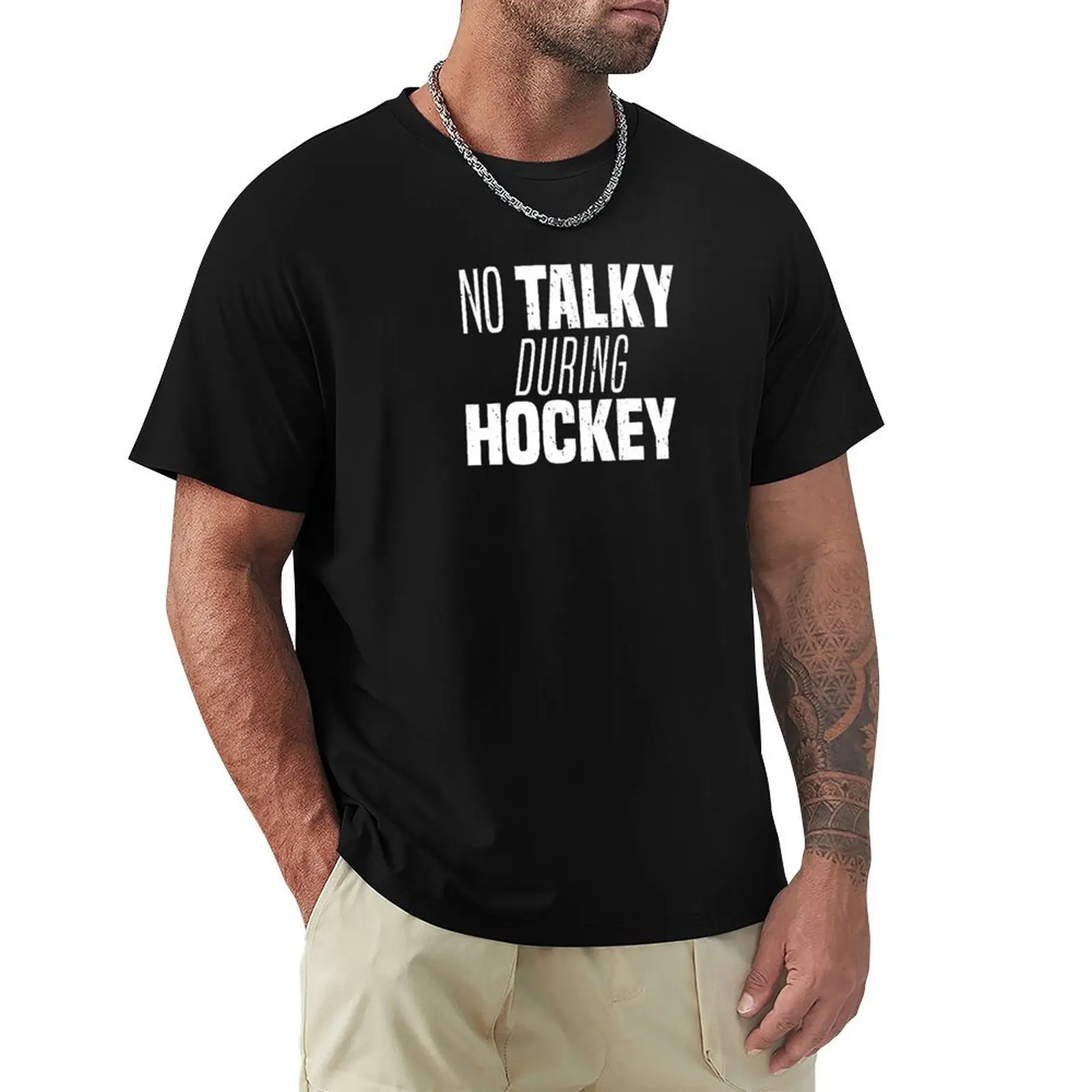 Забавная футболка No Talky During Hockey Fan, забавная футболка, футболка на заказ, блузка, мужская одежда