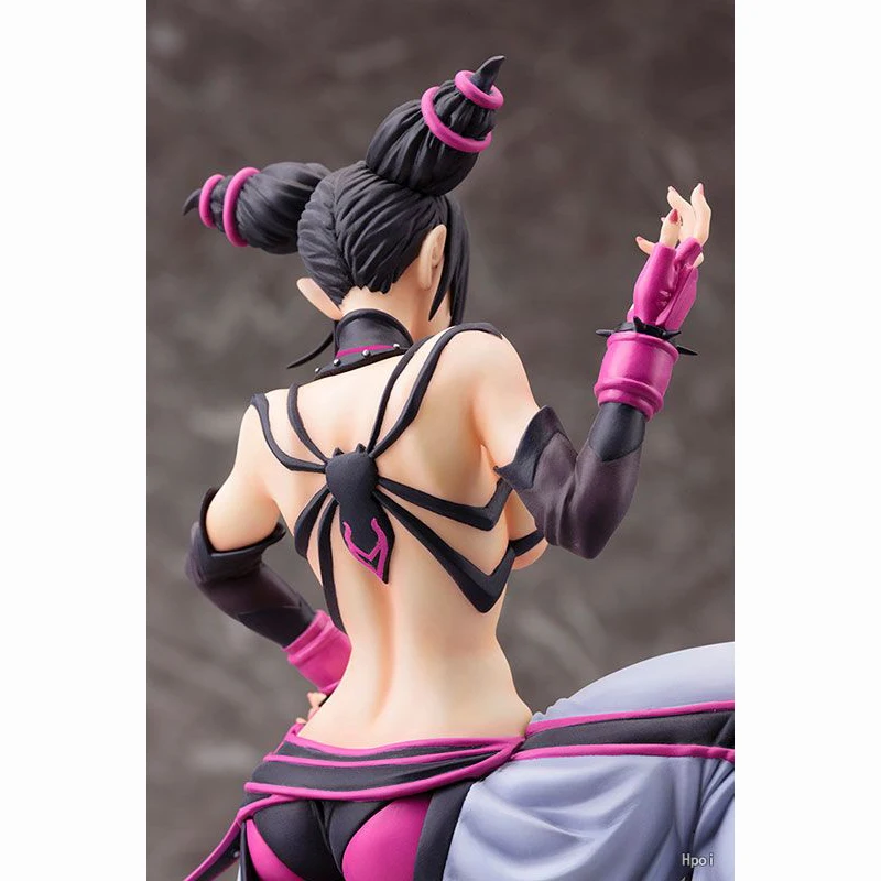Фото Оригинальная Подлинная экшн-фигурка Kotobukiya Street Fighter X Bishoujo Juri 1/7, 24 см, ПВХ, аниме, модель, игрушки, кукла в подарок №3