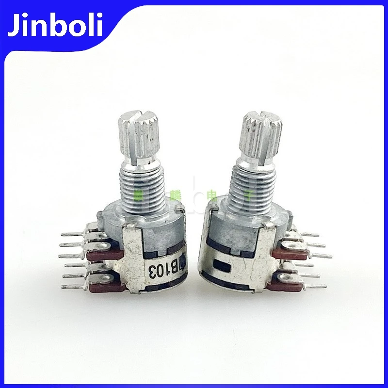Фото 2 шт. RD1210G B10K 12 Тип 6-контактный двойной компьютерный усилитель динамика потенциометр громкости звука 103B №2