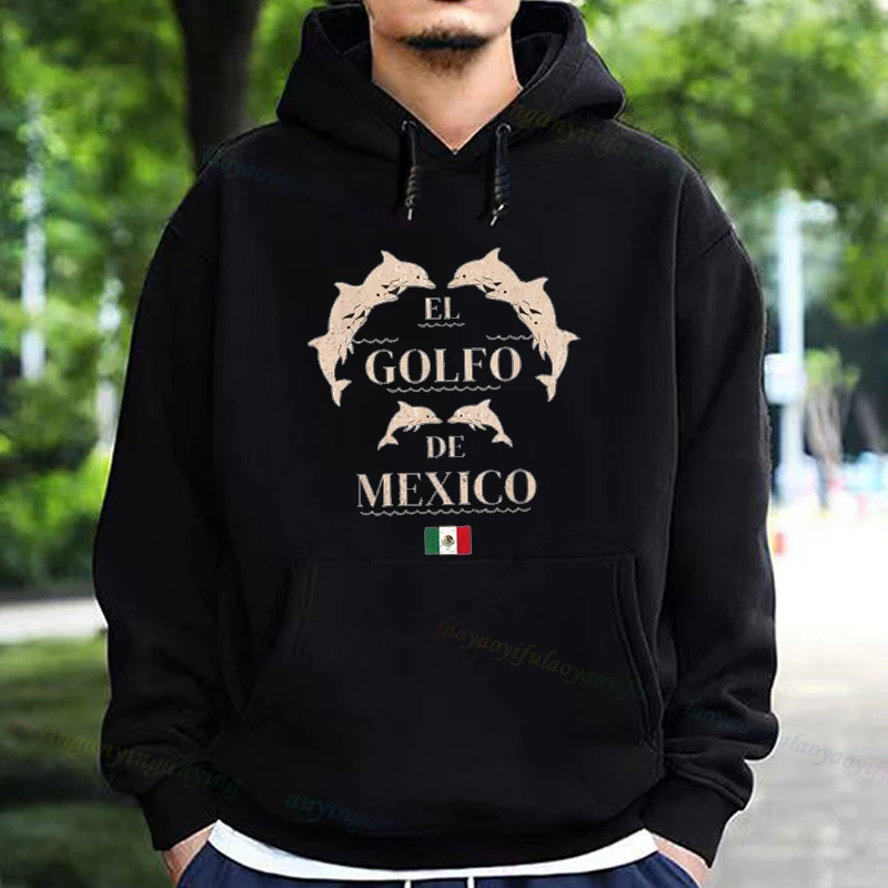 Забавная толстовка с капюшоном EL GOLFO DE MEXICO, Лидер продаж, повседневная мужская и женская футболка с буквенным графическим узором и длинными рукавами, футболка, уличная одежда, Harajuku Толстовки и свитшоты