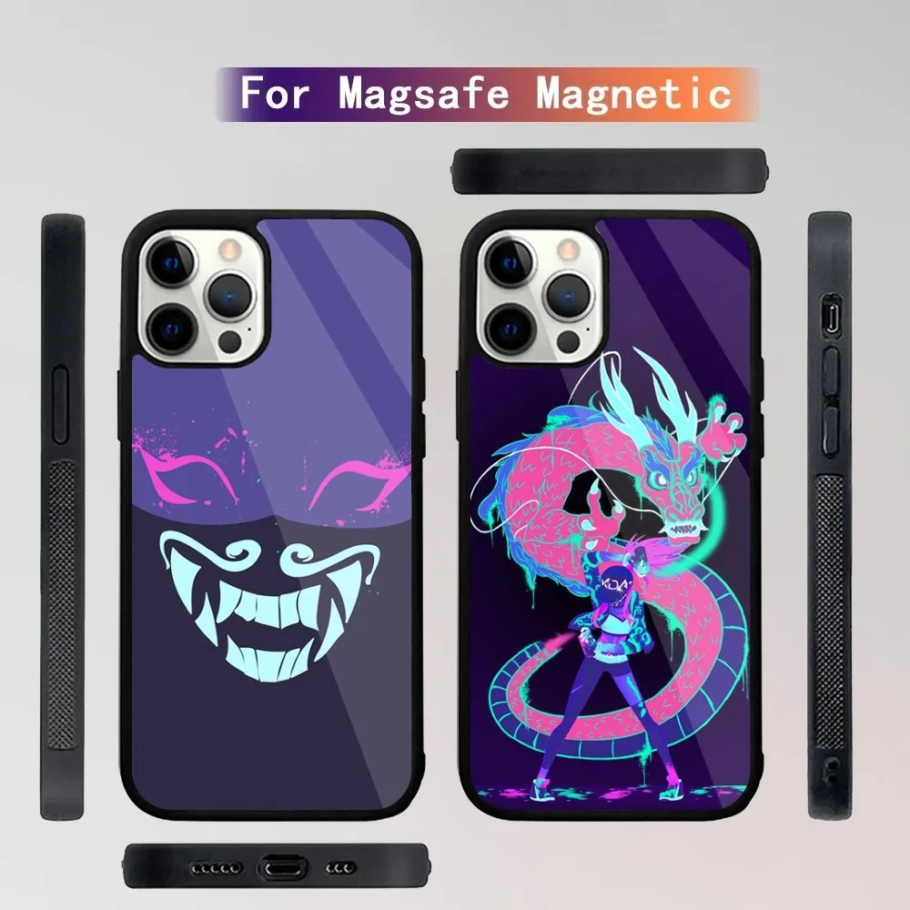 Лиги L-Legend KDA Akali чехол для телефона iPhone 15,14,13,12,11,Plus,Pro,Max Mini Magsafe Магнитная Беспроводная зарядка