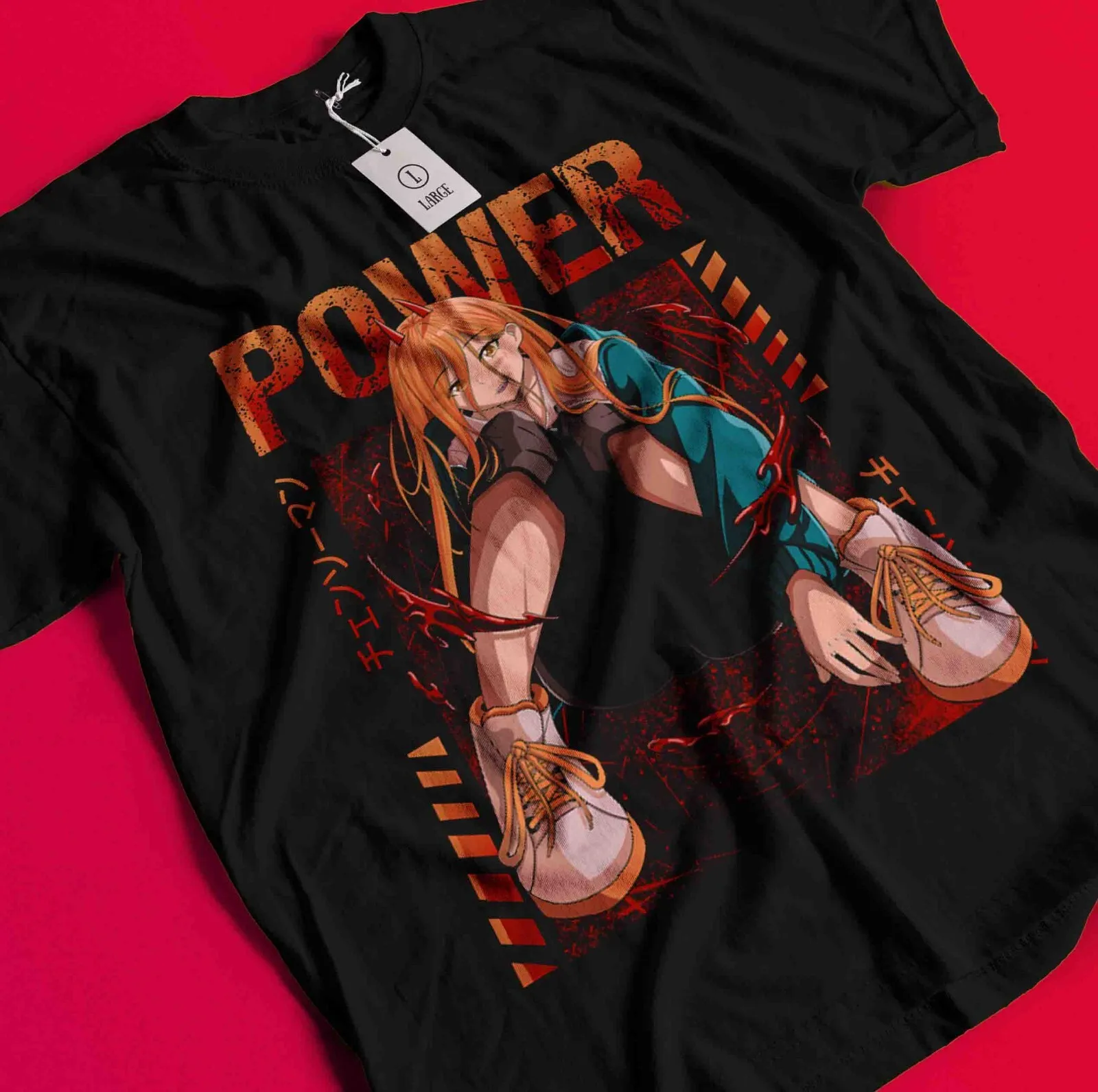Футболка «Человек с бензопилой Makima» Asa Aki Anime Denji Shirt Power Tshirt Футболка всех размеров Harajuku Мужской топ Мужские рубашки Дизайнер