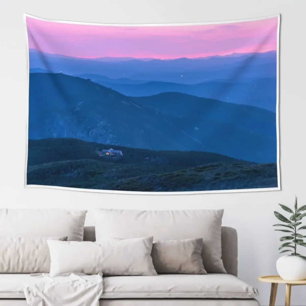 Franconia Notch, Нью-Гемпшир. Гобелен Настенная роспись Украшения комнаты Эстетическое украшение Фотографии Настенный гобелен комнаты
