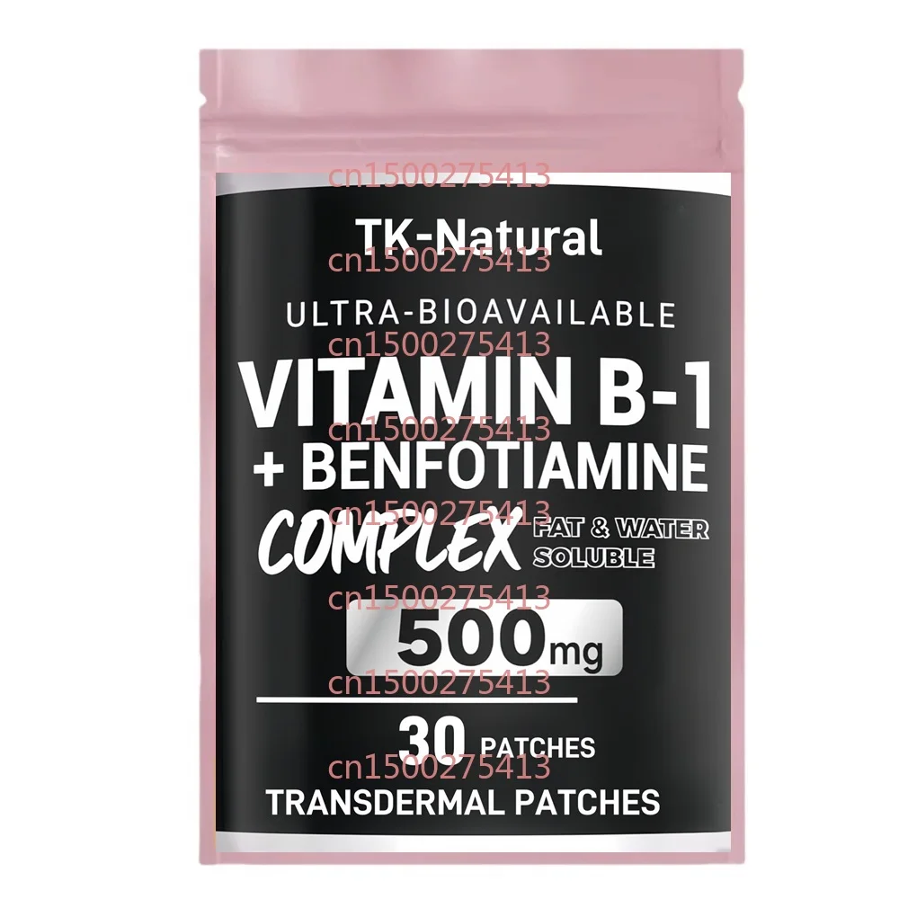 30 пластырей Витамин B1 Трансмические пластыри Thiamine поддерживает энергетический метаболизм и нервное здоровье системы