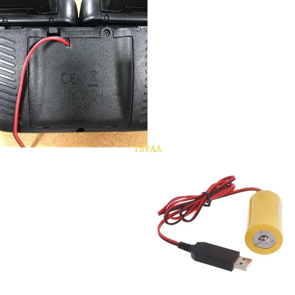 15ya Actatue Alminators Universal USB 5V 2A до LR20 D False Battery Power Cable