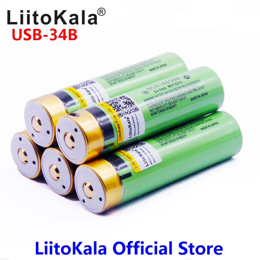 2019 5 шт. LiitoKala USB 18650 3400 мАч 3,7 в литий-ионная аккумуляторная батарея со стандартным индикатором