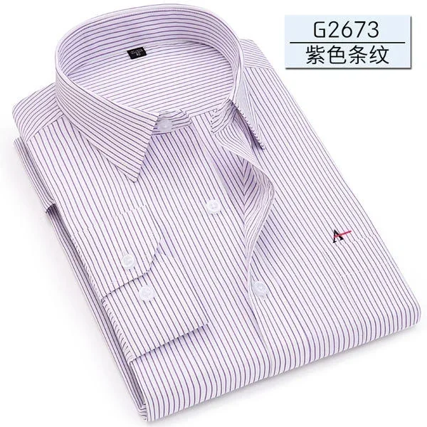 Bryty de tamanho grande 8xl 7xl 6xl 5xl 4xl регулируемая верность dos homens 한cios casual camisa de mangas compridas clássico listrado