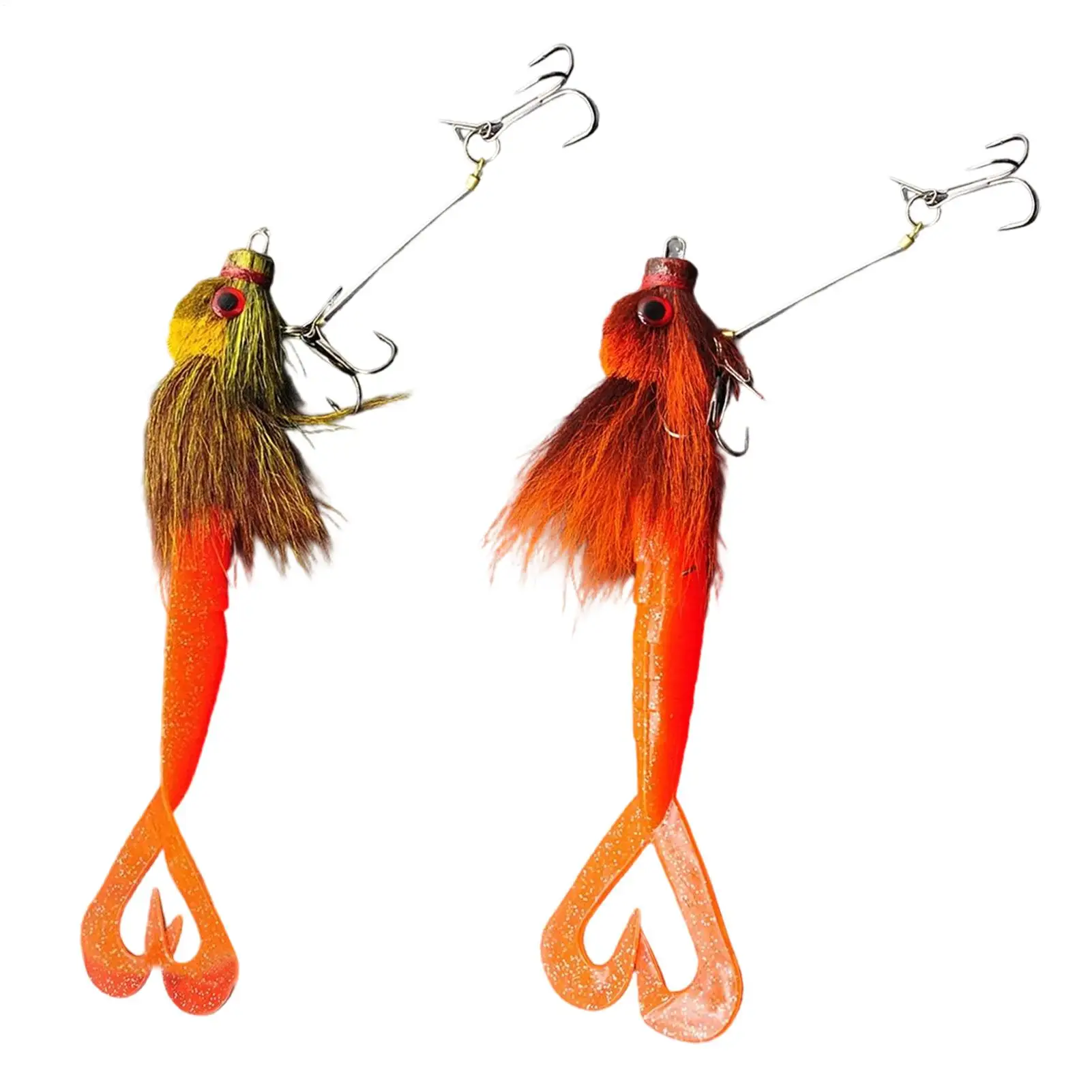 Фото 22 см окунь Swimbaits шарнирная мягкая приманка 3D дизайн волос в глазах искусственная приманка рыболовные снасти для пресноводной соленой воды лосось мускусная приманка №5