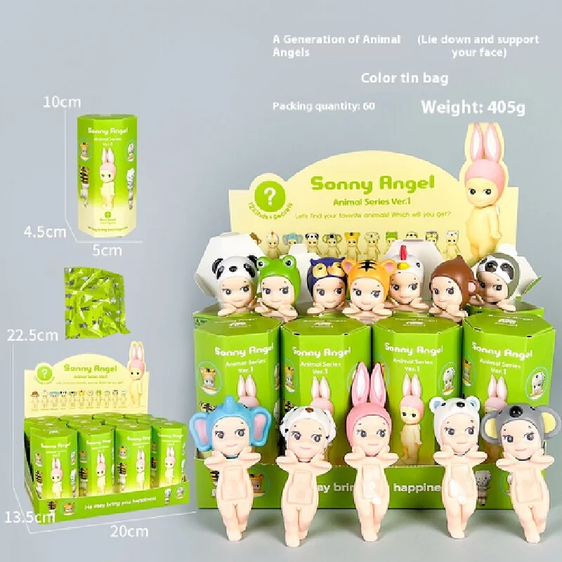 Аниме Sonny Angel Blind Box, серия животных 1-го поколения, детские игрушки, ангел для девочек, милая загадочная игрушка-сюрприз, аниме-модель, подарки (art.: 3920cd4fd4fec) - 3920cd4fd4fec