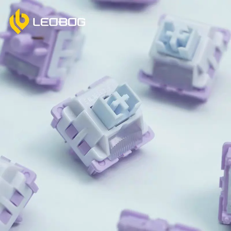 LEOBOG лавандовый переключатель горячей замены линейный 5-контактный POM для пользовательских игровых офисных механических переключателей клавиатуры DIY заводская смазочная ось