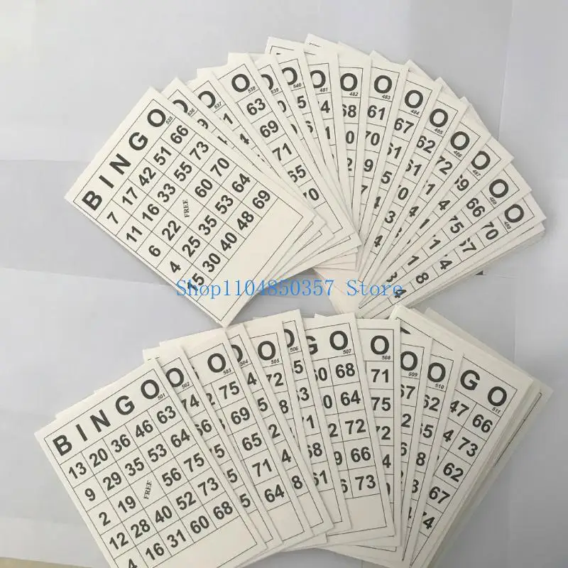 Фото 60 шт. игровые карты Bingos с уникальным номером, неповторяющиеся семейные игровые карты Bingos, одноразовые карточки для настольных игр для вечеринок №3