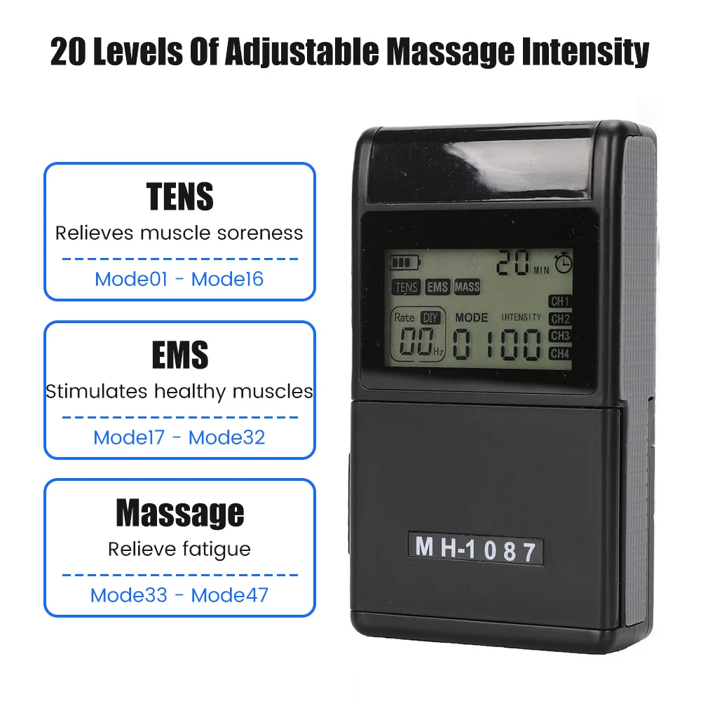 Фото EMS импульсный электрический стимулятор мышц TENS Unit иглоукалывание меридиан физиотерапевтическое устройство цифровой массажер массажер для тела №5