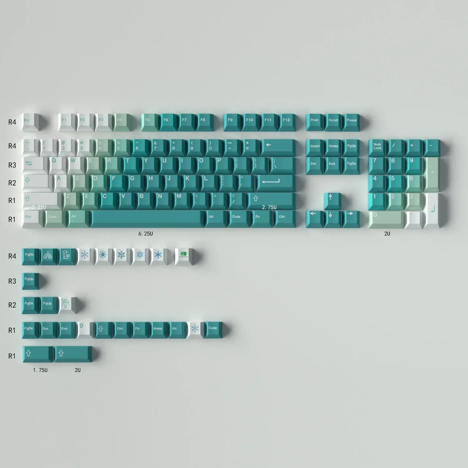 Фото GMK Clone Gradient PBT Keycaps Cherry Dye Sub Keycap Персонализированный большой набор для игровой механической клавиатуры Mx Switch FL750 NJ80 №2