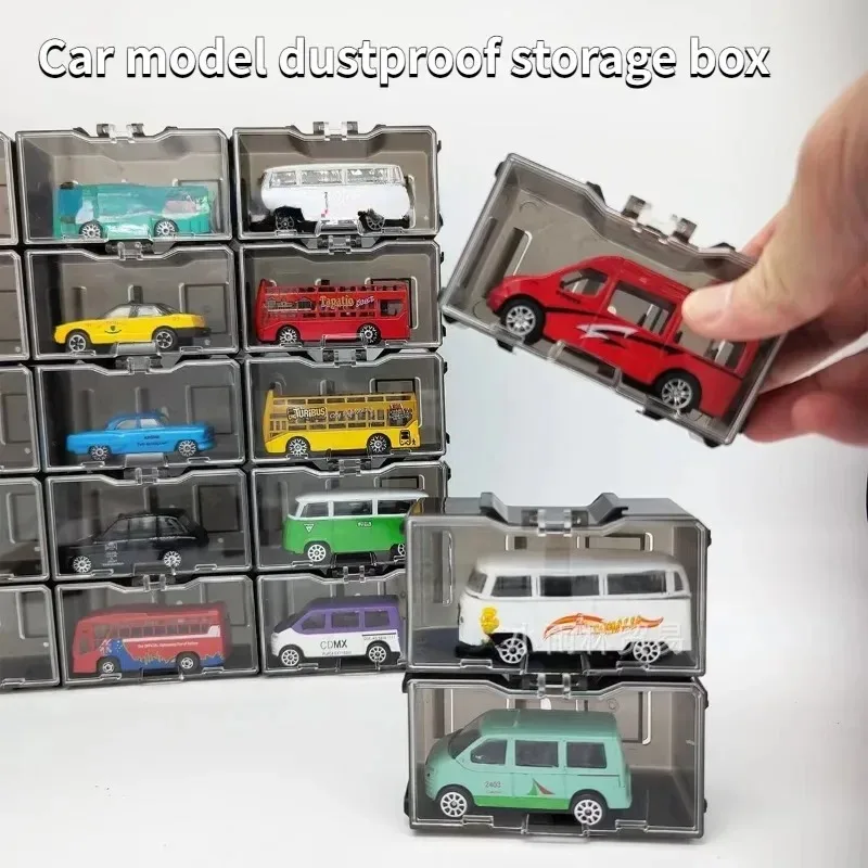Пылезащитный контейнер Hot Wheels 1:64, 1 шт., модель автомобиля Tomica Minigt, акриловая витрина, может быть комбинирована, коробка для модели автомобиля