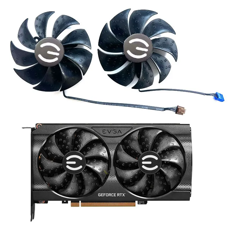 Новый вентилятор для видеокарты EVGA GeForce RTX3050 3060 3060ti XC, черный, 86 мм, PLD09220S12HH