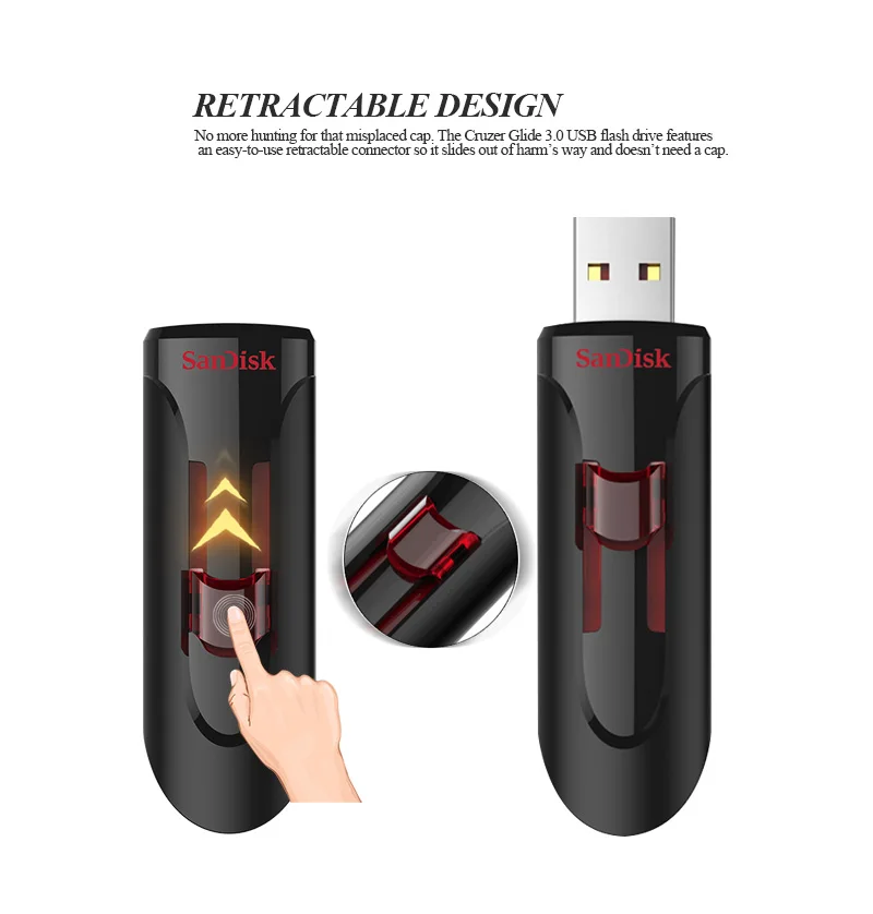 SanDisk Original CZ600 USB флеш-накопитель 32 Гб 64 Гб 128 ГБ высокоскоростной USB флешка черный USB 3,0 мини USB карта памяти (art.: 3920c2a356bbd) - 3920c2a356bbd