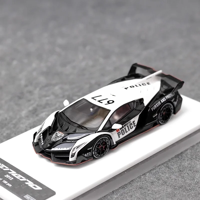 1:64 Lamborghini Poison Custom Edition, миниатюрная модель автомобиля из смолы, украшение для взрослых, игрушка для мальчика, детский подарок на день рождения