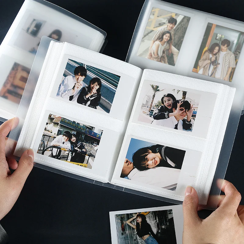 Прозрачный 3-дюймовый мини-фотоальбом с 80 переносками для хранения фотографий Instax, переплет типа буклетов