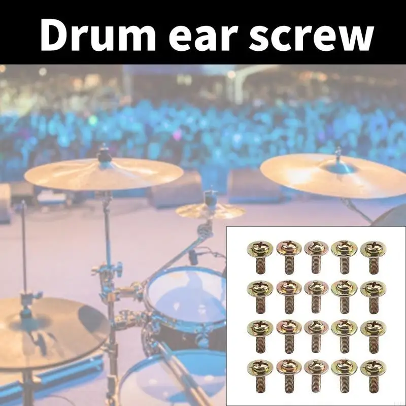 F1FD 20pcs/Pack Drum Lug Lug Claw Crow Craw Mounting Vints Установите винты с легким весом барабана