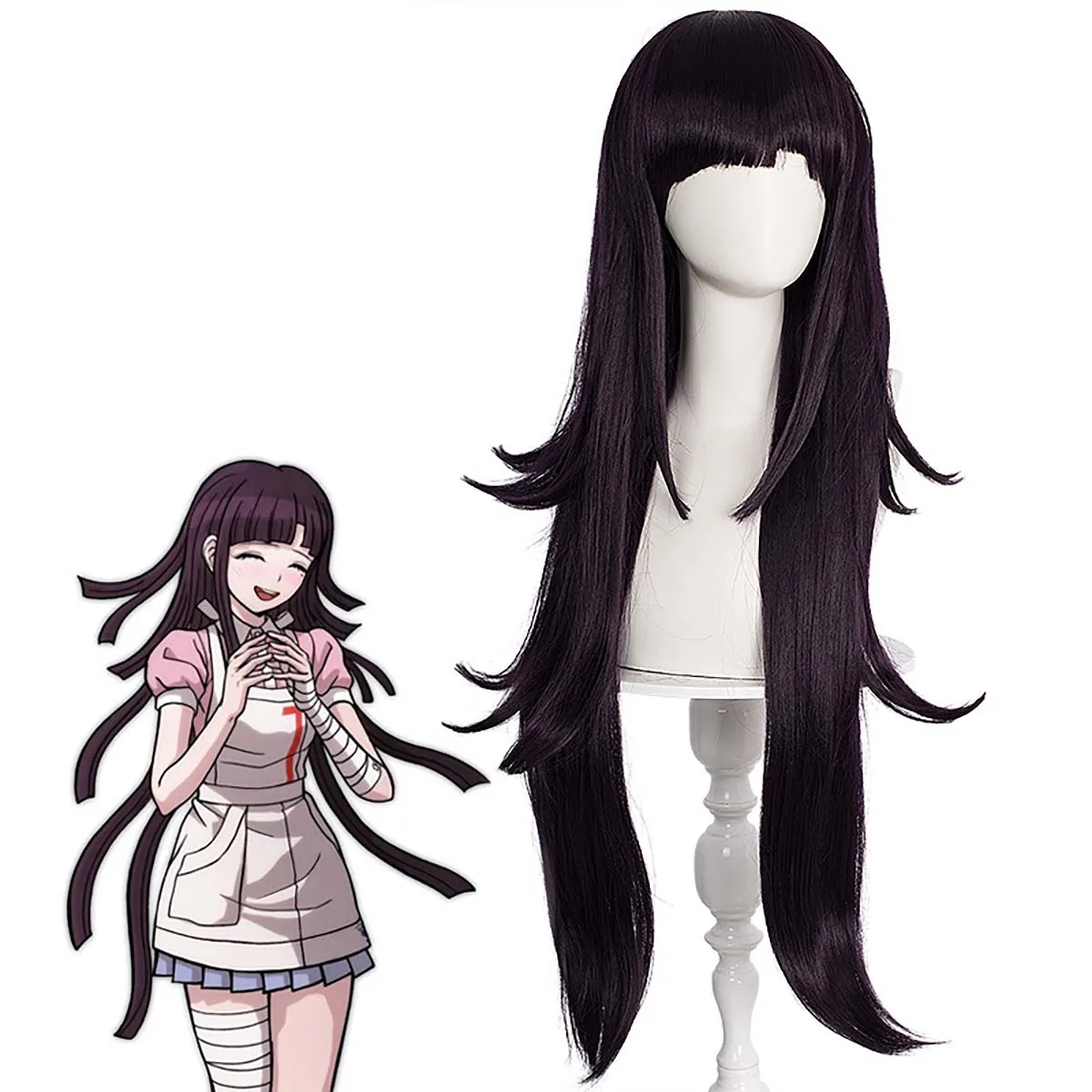 Аниме Danganronpa Косплей Mikan Tsumiki IdentityV Doctor Linkage Wig