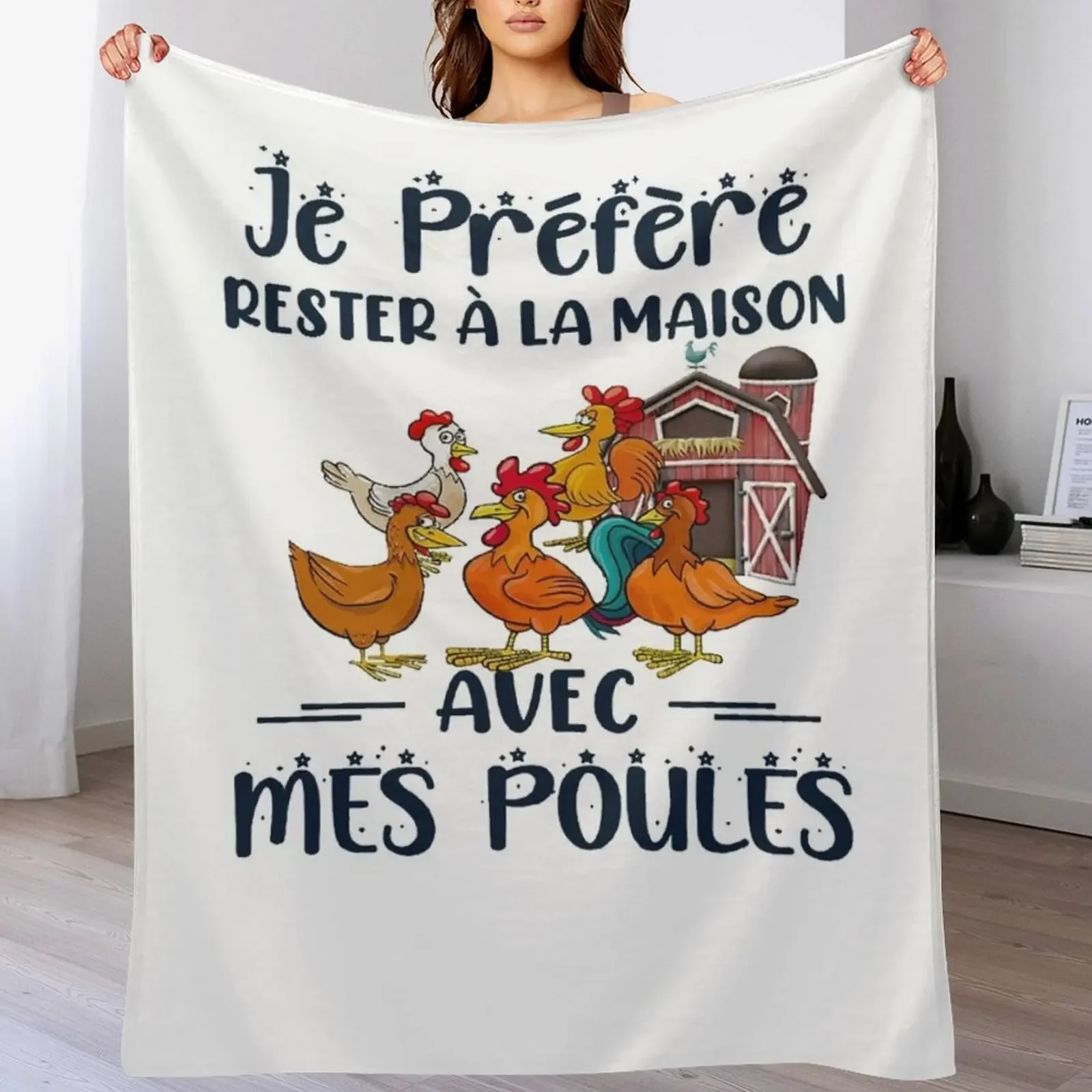 JE PRéFèRE RESTER A LA MAISON AVEC MES POULES рубашка пледы диван пледы декоративный диван для зимних одеял