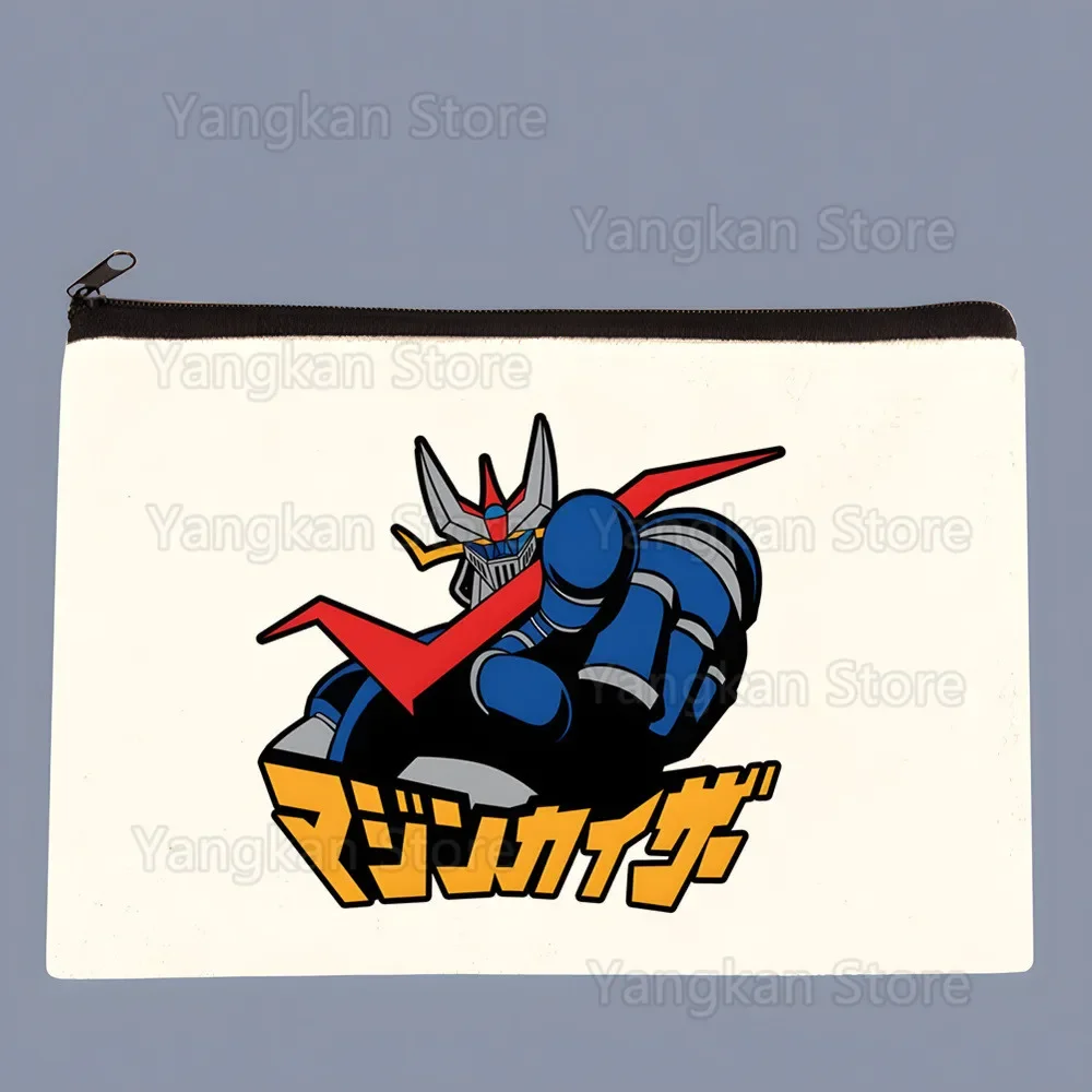Фото Mazinger Z аниме робот новая женская сумка чистая белая сумка тканевая сумка ручной работы портмоне сумка для доски №5