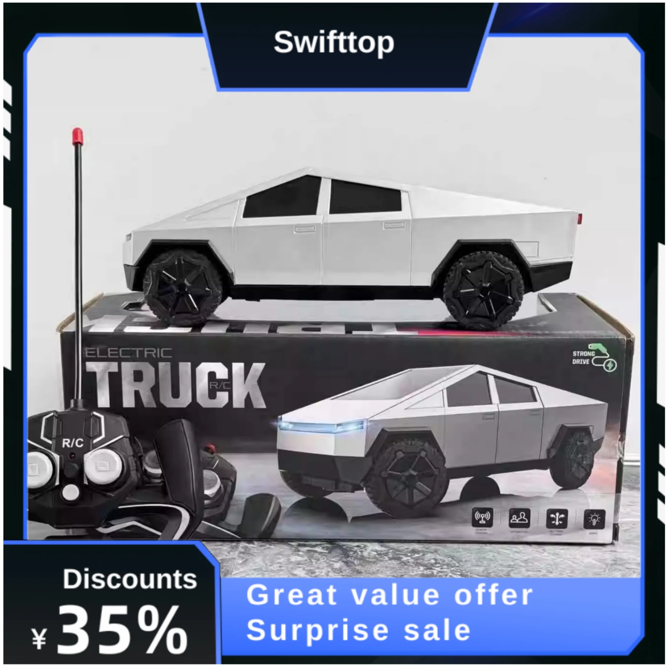 Hot Whells 1:12 Rc Cybertruck Offroad Station Wagon Бэтмобиль Радиоуправляемый автомобиль Моделирование пикапа Модель детские игрушки Игрушка для мальчика в подарок