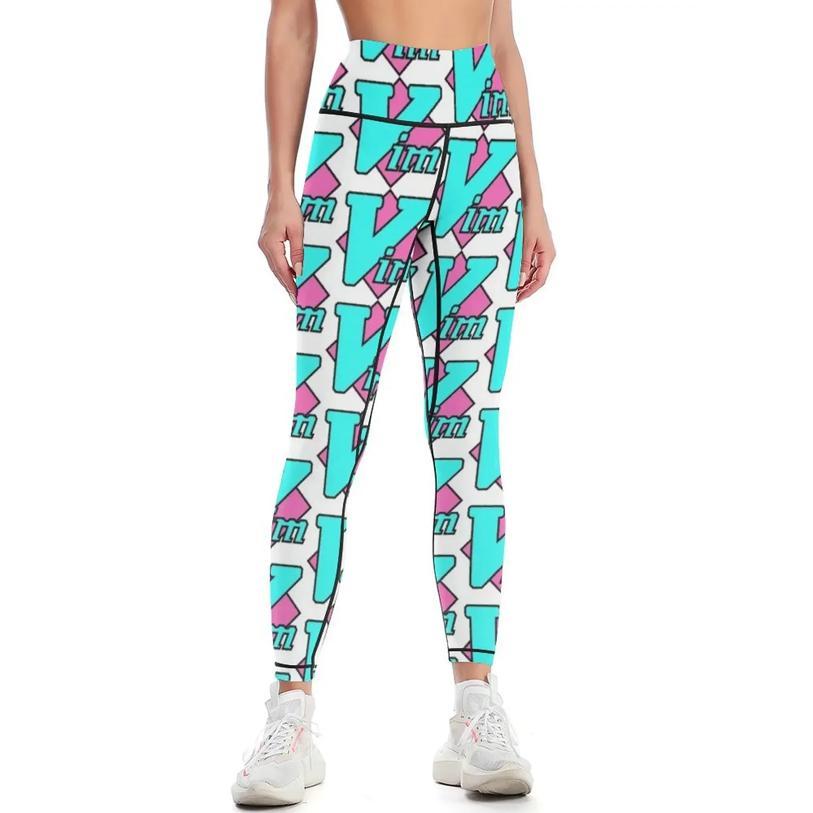 Vaporwave Vim Leggings Одежда для фитнеса, спортивная одежда, спортивный комплект для спортзала, женские леггинсы