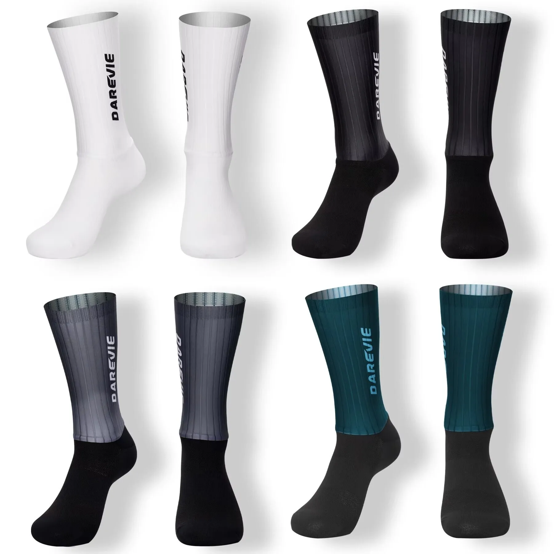 Носки Speed Darevie Aero High Sock Cycling Pro Sports для мужчин, противоскользящие, дышащие, спортивные, с контролем влаги Спортивные аксессуары