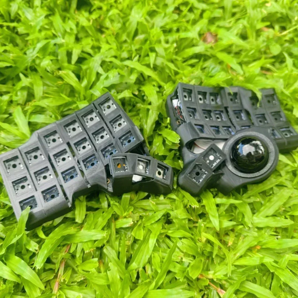Фото Charybdis Mini Split Keyboard Kit 3x6/3x5 Trackball Custom Беспроводная Bluetooth изогнутая механическая клавиатура игровая клавиатура с возможностью горячей замены №5