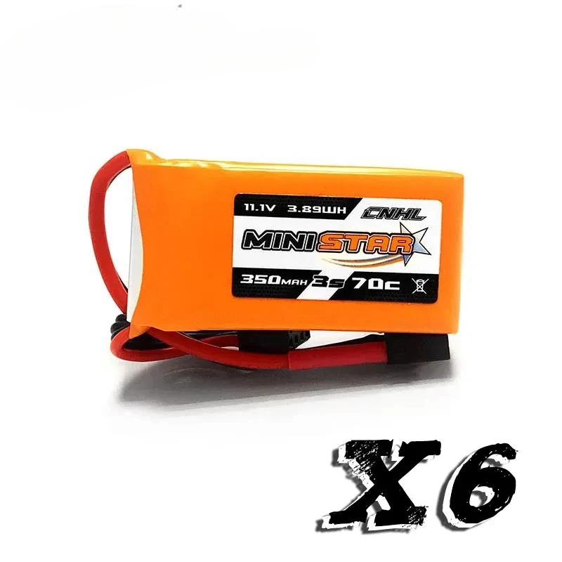 6 шт. Lipo 3S 350 мАч батарея 11,1 В 70C системная серия с XT30 для мини квадрокоптера RC FPV дрона квадрокоптера вертолета самолета