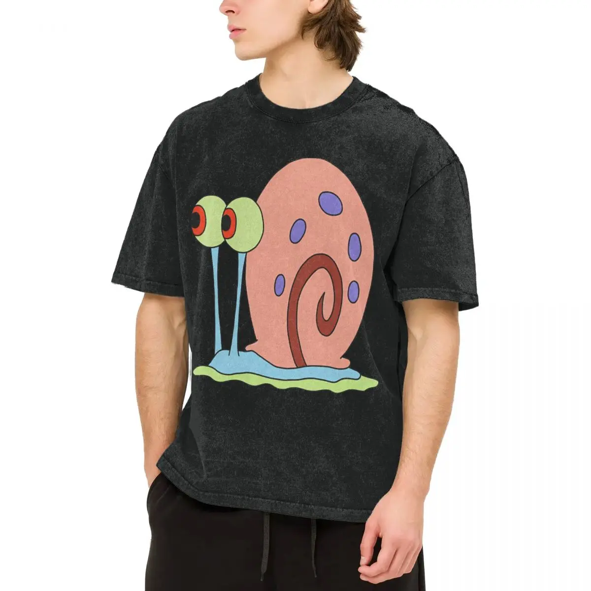 Мужская футболка Funny Gary The Snail Топы с принтом свободные и облегающие женские футболки