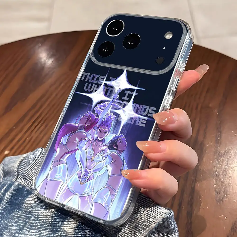 Чехол для телефона Kpop Demon Hunters Huntrix для IPhone 17 16 Pro Max 15 14 13 11 12 Mini Xs X Xr 7 8 Plus Se, прозрачный чехол Чехлы и чехлы для мобильных телефонов