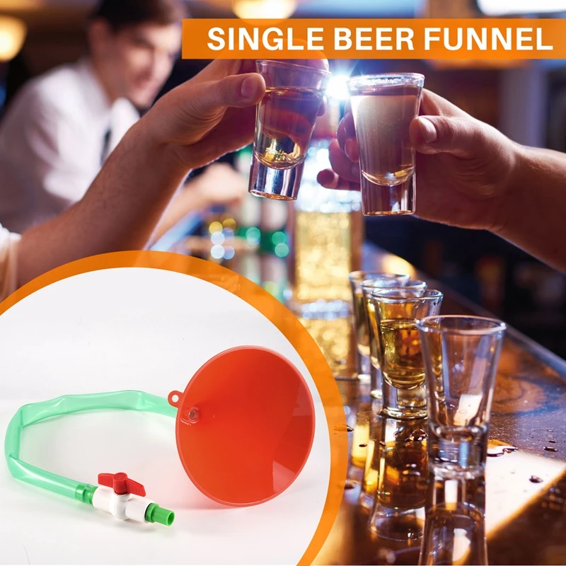 Фото Plastic Filling Funnel Beer Funnel Wine Liquid Pipe Tube Plastic Valve Hose For Birthday Beer Festivals Drinking Party №3