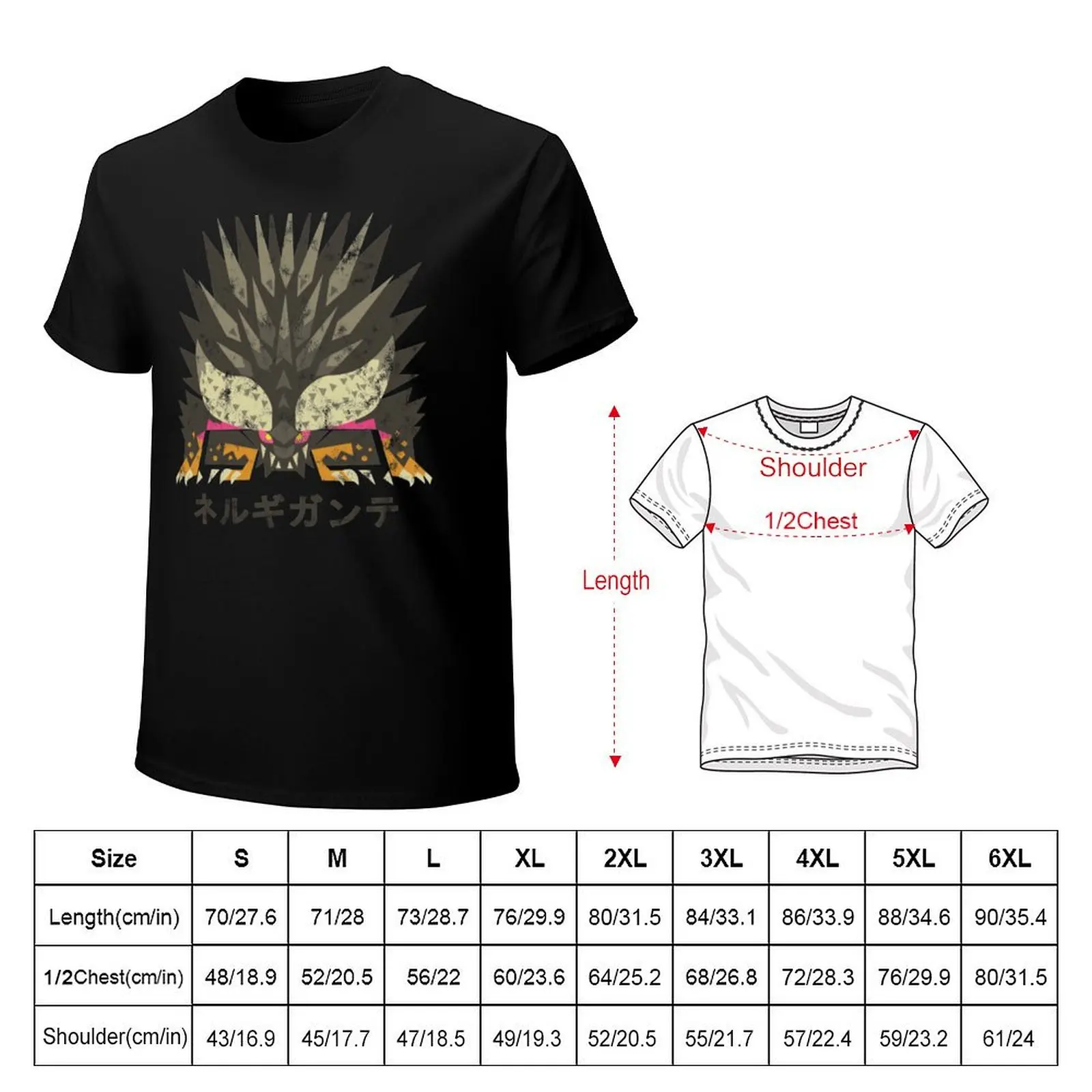 Фото Monster Hunter World Nergigante Kanji Icon футболка забавная футболка аниме фигурки мужские футболки с рисунком №2