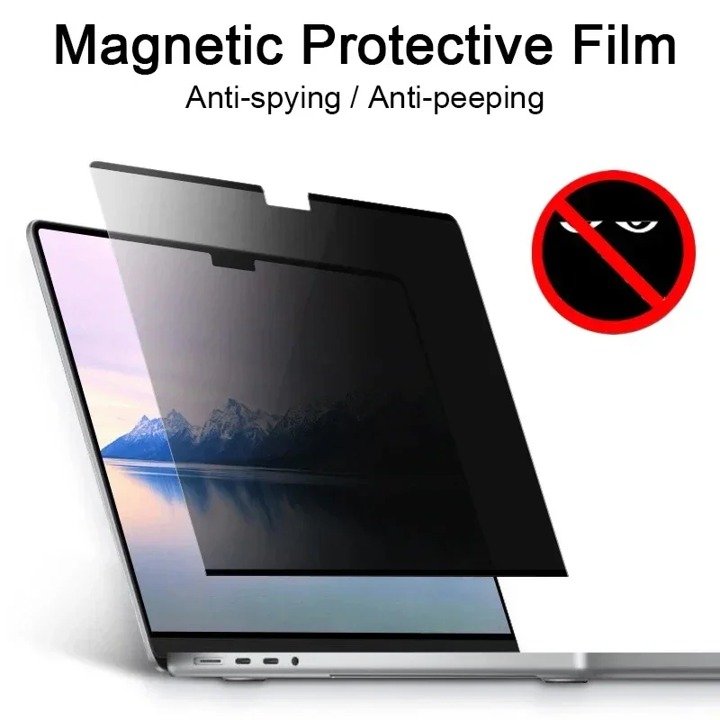 Магнитная Защитная пленка для защиты экрана для Macbook M1 M2 Air A2337 A2681 A2442 Pro14 13 16 A2485 2023 Антибликовая/шпионская антишпионская пленка