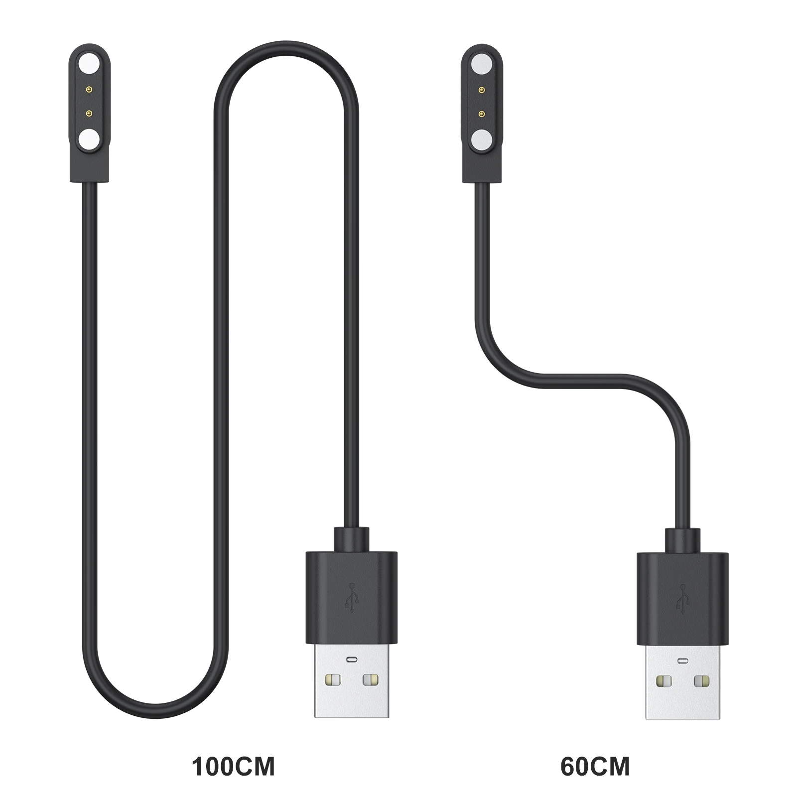 USB C 2-контактный магнитный зарядный кабель 4 мм для Xiaomi Haylou RT LS05S/YAMAY SW022/MI IMILAB KW66/Haylou Sloar LS05/Ticwatch CXB01
